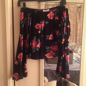 Off the shoulder floral top